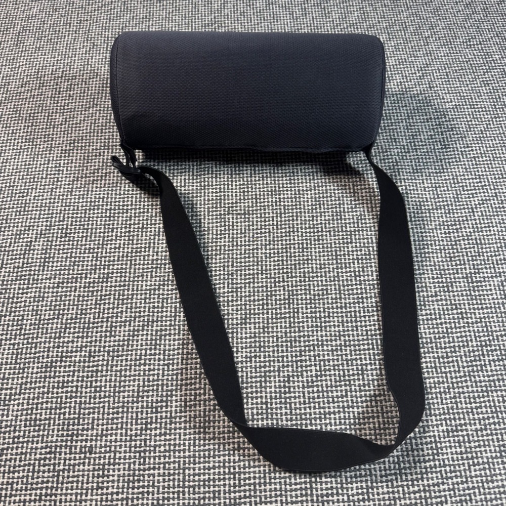 OPTP The Original McKenzie Lumbar Roll Charcoal Gray Back Support Cushion Strap